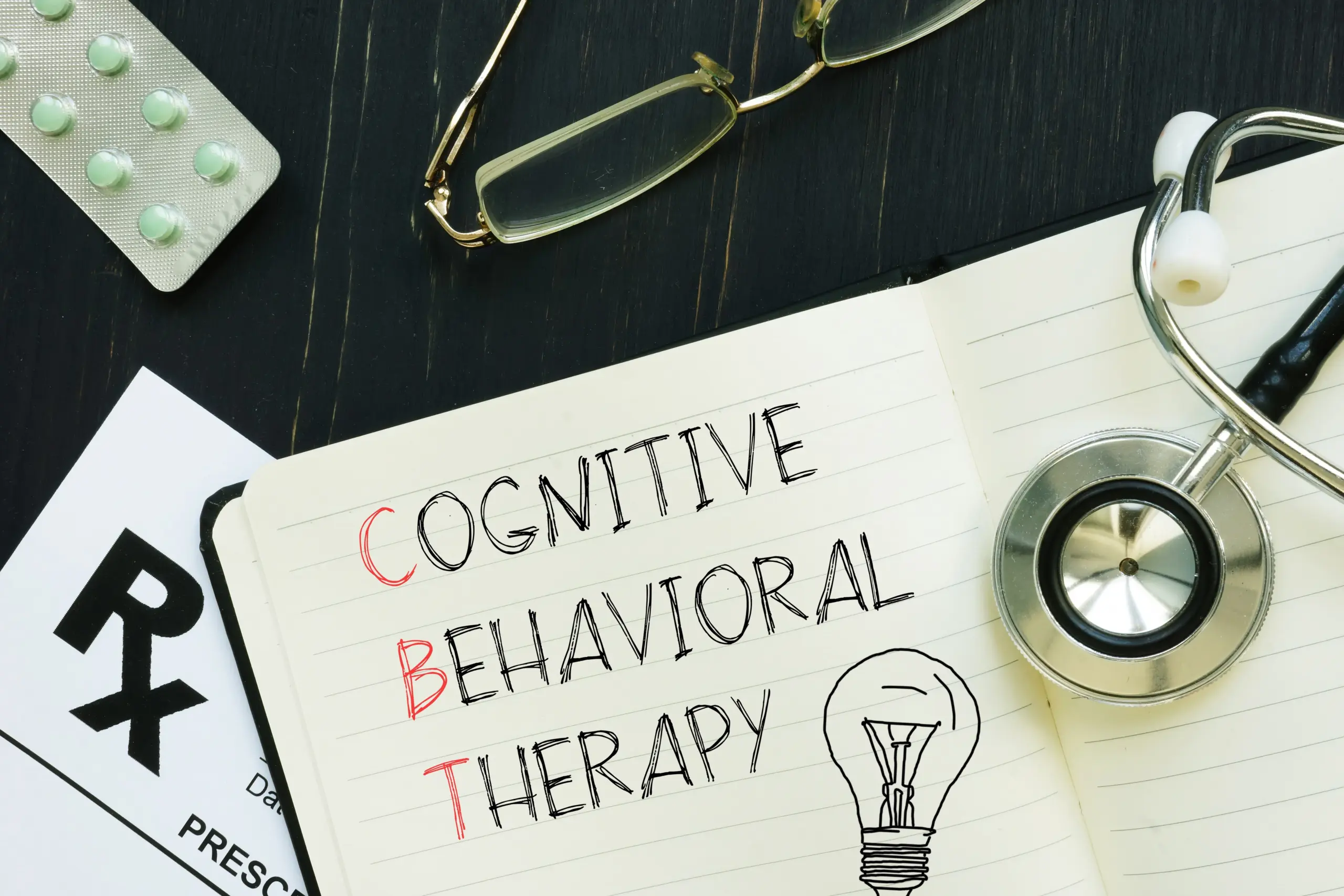 CBT Cognitive behavioral therapy is shown as medical concept